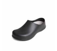 Men Non-Slip Chef Shoes, Men's Leather Non Slip Food Service Shoes, Oil Resistant Waterproof Safety Work Chef Shoes, Comfortable Nursing Nurse Shoes(7.5) Black