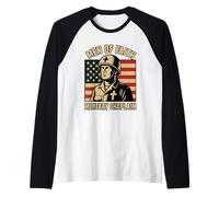 Men of Military Chaplain US Flag Chaplain Raglan Baseball Tee