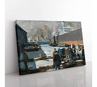 Men of The Docks by George Bellows Canvas Wall Art Print 30x20 Inch