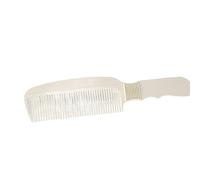 Men Oil Hair Comb Plastic Wide Rounded Tooth Comb Portable Lightweight Hair Comb for Home Salon Barber Shop (White)