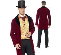 Men Old Edwardian Gent Costume Adult Deluxe Victorian Fancy Dress History Outfit