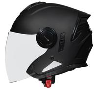 Men Open Face Motorcycle Helmets Motocross Helmets DOT Approved, Moped Helmet with Dual Visor Skull Cap Helmets for Unisex, Baseball Cap Helmets, for Cruiser Scooter Chopper 2,XL=61-62cm