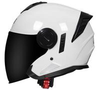 Men Open Face Motorcycle Helmets Motocross Helmets DOT Approved, Moped Helmet with Dual Visor Skull Cap Helmets for Unisex, Baseball Cap Helmets, for Cruiser Scooter Chopper 3,M=56-58cm