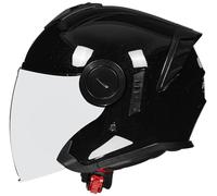 Men Open Face Motorcycle Helmets Motocross Helmets DOT Approved, Moped Helmet with Dual Visor Skull Cap Helmets for Unisex, Baseball Cap Helmets, for Cruiser Scooter Chopper 12,2XL=63-64cm