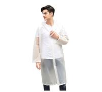 Men or Ladies Raincoat Portable Drawstring Rain Cape Rainwear Poncho Emergency Adult Clear Waterproof Coats Compact for Amusement Parks