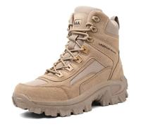 Men Outdoor Army Boots Tactical Boots Military Desert Waterproof Combat Boots Work Safety Shoes Hiking Shoes Brown 43