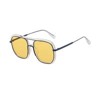 Men Outdoor Driving Large Frame Sunglasses UV400 Women Vacation Photo Shoot Party Sun Glasses(Orange)