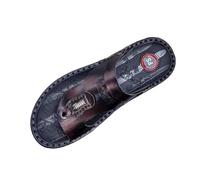 Men Outdoor Flat Slippers, Fashion Summer Breathable Men's Adjustable Arch Support Bunion Sandals, Casual Open Toe Utdoor Orthotic Flip Flops(Black-red,5.5 UK)