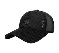Men Outdoor Long Brim Sunshade Hat Mesh Breathable Baseball Cap Peaked Hat Lady Visor (Black, One Size)