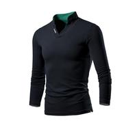 Men Oversized T Shirts Clearance Stand Collar Solid Color Long Sleeved V Neck Tops Casual Sports Slim Shirt Outdoor Gym Workout Training Clothing Durable Breathable Sweatshirts M-7XL Today's Deals