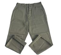 Men Pants American HBTUSMC Navy Marine Corps Casual Pants Replica WW2 US Army, Green, 38