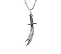 men personalised necklace Vintage Islamic Imam Sword Pendant Necklace for Men and Women Quran Necklace Shia Islamic Jewelry gift