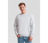 Men Plain Sweatshirt Fruit Of The Loom Raglan Sweat Pullover Crew Neck Light Top