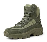 Men Platform Trainers High Top Hiking Boots Anti Slip Sneakers Solid Color Outdoor Athletic Shoes Running Sneaker Labour Insurance Shoes Casual Shoe Footwear Designed for Hiking Green