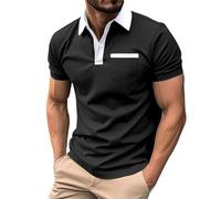 Men Polo Shirt Short Sleeve Breathable Tennis Shirt Summer Tshirts Men Button Front Polo Shirts Casual Sport Shirt Basic Regular-Fit Golf t-Shirt Men Polo Mens Golf top Tight Vest Men
