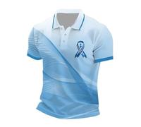 Men Polo Shirts Prostate Cancer Awareness T Shirt Short Sleeve Tops Blouses