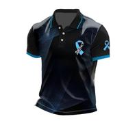 Men Polo Shirts Prostate Cancer Awareness T Shirt Short Sleeve Tops Blouses