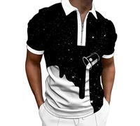 Men Polo Shirts Short Sleeve Golf T-Shirt Quick Dry Work T Shirts Polo Casual Walking Shirt with Pockets Mens Fishing Shirts Sales Clearance Golf Polo Shirts for Men UK Tees White