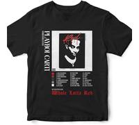 Men Printed Playboi Whole Lotta Red Album Carti T Shirt Harajuku Casual Shirts for Men Graphic T Shirts Black M