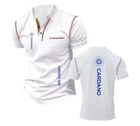 Men Printing Henley T-Shirts for C.a.r.d.an.o A.D.A Short Sleeve Tee Contrasting Colors Half Sleeve Comfort Polo Shirts Stand Collar Athletic Shirts-BaiS||l