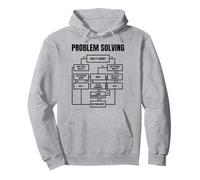 Men Problem Solving Chart - Flow Chart Geek Nerd Funny Gift Pullover Hoodie