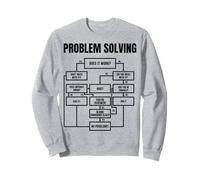 Men Problem Solving Chart - Flow Chart Geek Nerd Funny Gift Sweatshirt