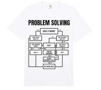 Men Problem Solving Chart - Flowchart Geek Nerd Funny Gift Comfort Colors Adult Heavyweight T-Shirt
