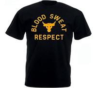 Men Project Rock Blood Sweat Respect Graphic Tshirt Male Fashion Casual Tops Hombre Summer Plus Size Tees Roupas Masculinas XXL Black