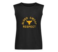 Men Project Rock Blood Sweat Respect Graphic Tshirt Male Fashion Casual Vest Tank Tops Hombre Summer Tees Roupas Masculinas Sleeveless T-Shirt Black L