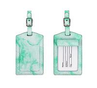 Men PU Leather Luggage Tag Privacy Protection Travel Bags Label Suitcase Identifier Baggage Name ID Address Holder PU Leather Luggage Tag Suitcase Identifier for Women Business