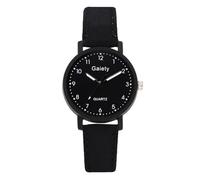 Men Quartz Leather Strap Watch Analog Quartz Wrist Watch Alloy Case Digital Dial Watch Casual Dress Watches Elegant Men Business Wristwatch Large Number Watches for Women (GN, One Size)