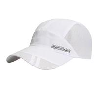 Men Quick Dry Baseball Cap Lightweight Sun Hat Breathable Airy Mesh UV Protection Visor with Adjustable Buckle Outdoor Sports Cap Camping Hiking Travel 54-58CM (UK, Numeric, 6 3/4, 7 1/4, White)