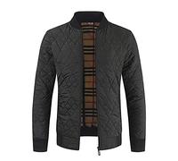 Men Quilted Jacket Diamond Quilted Bomber Jackets Stand-collar Lightweight Quilted Padded Winter Warm Mens Bomber Jackets Casual Coats Packable Puffer Coat Deals Of The Day Windbreaker Zip Coat