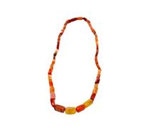 Men Real Stone Bead Necklace Traditional Igbo Aka Coral Bead Nigerian Necklace for Nze na Ozo Cheiftancy African Cultural Festival Wedding Igbo Marriage Women (Stone Bead -Short 18 Inches)