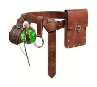 Men Renaissances Costume Halloween Medieval Pirate Belt Pouches Fannys Pack Vikinges Costume Accessories for Cosplay