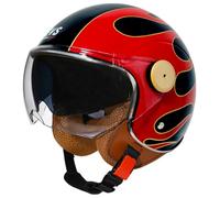 Men Retro 3/4 Motorcycle, Jet motorcycle helmets, Half Helmet for Unisex DOT Approved Lightweight Vintage Moped Helmet Baseball Cap Helmets for Scooter Cruiser Chopper Commuting 15,M=56-58cm