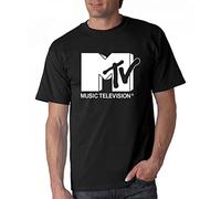 Men Retro T Shirt MTV Throwback Tshirt Vintage 80S 90S Bands Pop Music Tv Culture Tee Oversized Tops Roupas Masculinas Shirt Black