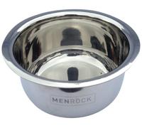 Men Rock Stainless Steel Bowl - Unbreakable Shaving Bowl - Comfortable Travel Size Brush Cup with Logo