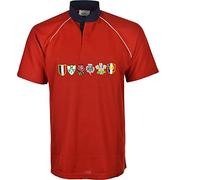 Men Rugby Shirts 6 Nation All Team Supporter Fan Size M to 5XL (2XL, RED)
