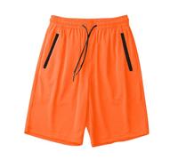 Men Running Shorts Quick Drying Workout Gym Training Lightweight Shorts Breathable Mesh Training Fitness Running Short Sports Short Elasticated Waist Athletic Pants with Zip Pockets