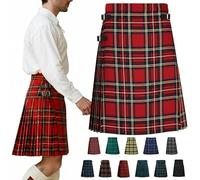 Men’s 5 Yard Tartan Kilt - Authentic Scottish Tartans - Adjustable Leather Straps, Soft Non-Itchy Fabric, Comfortable Fit - Wedding, Stag Party & Formal Wear Kilt