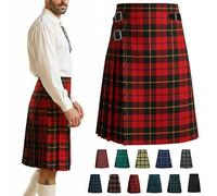 Men’s 5 Yard Tartan Kilt - Authentic Scottish Tartans - Adjustable Leather Straps, Soft Non-Itchy Fabric, Comfortable Fit - Wedding, Stag Party & Formal Wear Kilt