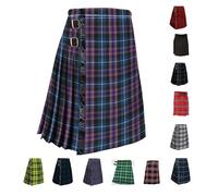 Men’s 5 Yard Tartan Kilt - Authentic Scottish Tartans - Adjustable Leather Straps, Soft Non-Itchy Fabric, Comfortable Fit - Wedding, Stag Party & Formal Wear Kilt