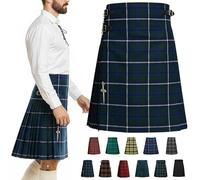 Men’s 5 Yard Tartan Kilt - Authentic Scottish Tartans - Adjustable Leather Straps, Soft Non-Itchy Fabric, Comfortable Fit - Wedding, Stag Party & Formal Wear Kilt