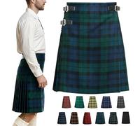 Men’s 5 Yard Tartan Kilt - Authentic Scottish Tartans - Adjustable Leather Straps, Soft Non-Itchy Fabric, Comfortable Fit - Wedding, Stag Party & Formal Wear Kilt