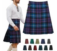 Men’s 5 Yard Tartan Kilt - Authentic Scottish Tartans - Adjustable Leather Straps, Soft Non-Itchy Fabric, Comfortable Fit - Wedding, Stag Party & Formal Wear Kilt