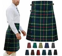 Men’s 5 Yard Tartan Kilt - Authentic Scottish Tartans - Adjustable Leather Straps, Soft Non-Itchy Fabric, Comfortable Fit - Wedding, Stag Party & Formal Wear Kilt