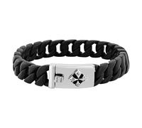 Men’s 8.5 Matte Black Cuban Chain Bracelet - Premium Stainless Steel, Versatile & Masculine Accessory
