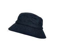 Men’s Abraham Moon Plain Tweed Bucket Hat - Navy / M