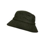 Men’s Abraham Moon Plain Tweed Bucket Hat - Olive / M
